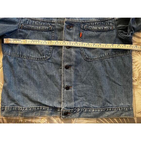 Vintage Levi's Orange R Tab Blue Lightweight Denim Shirt Jacket Large - Picture 7 of 13